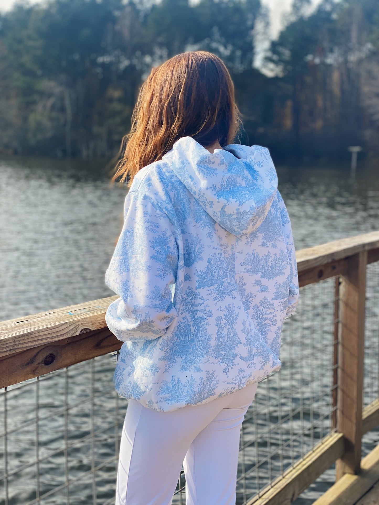 Baby Blues Toile Hoodie