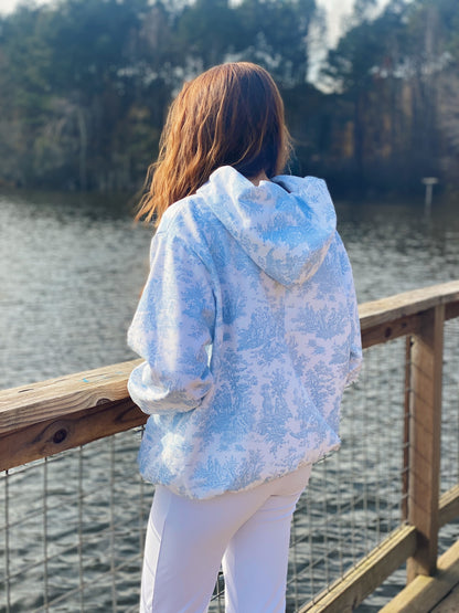 Baby Blues Toile Hoodie