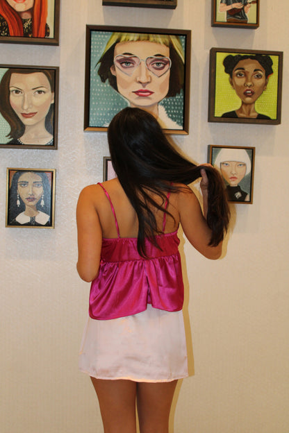 Blush Silky Mini Skirt